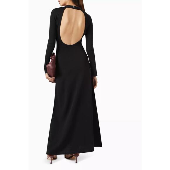 SOLID & STRIPED x Sofia Richie Grainge Narcia Dress in Viscose-knit Black Med - Picture 1 of 6